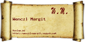 Wenczl Margit névjegykártya